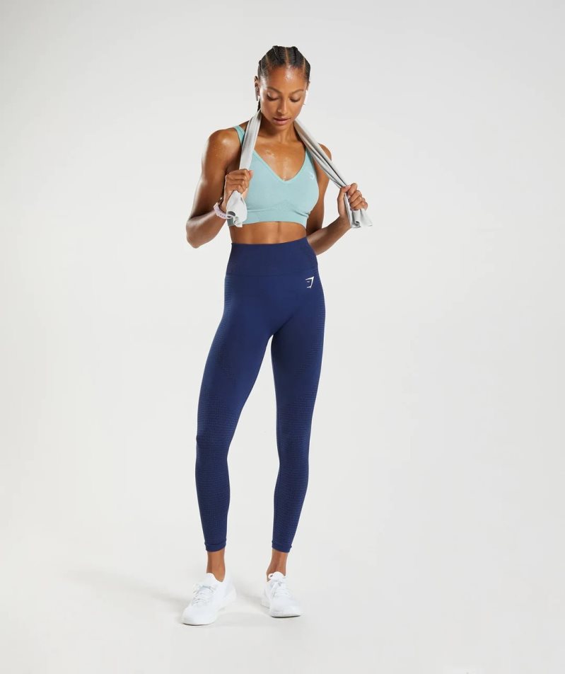 Women's Gymshark Vital Seamless 2.0 Leggings Blue | NZ 6DABVI